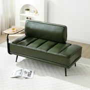 Faux Leather Loveseat with Swivel Tray