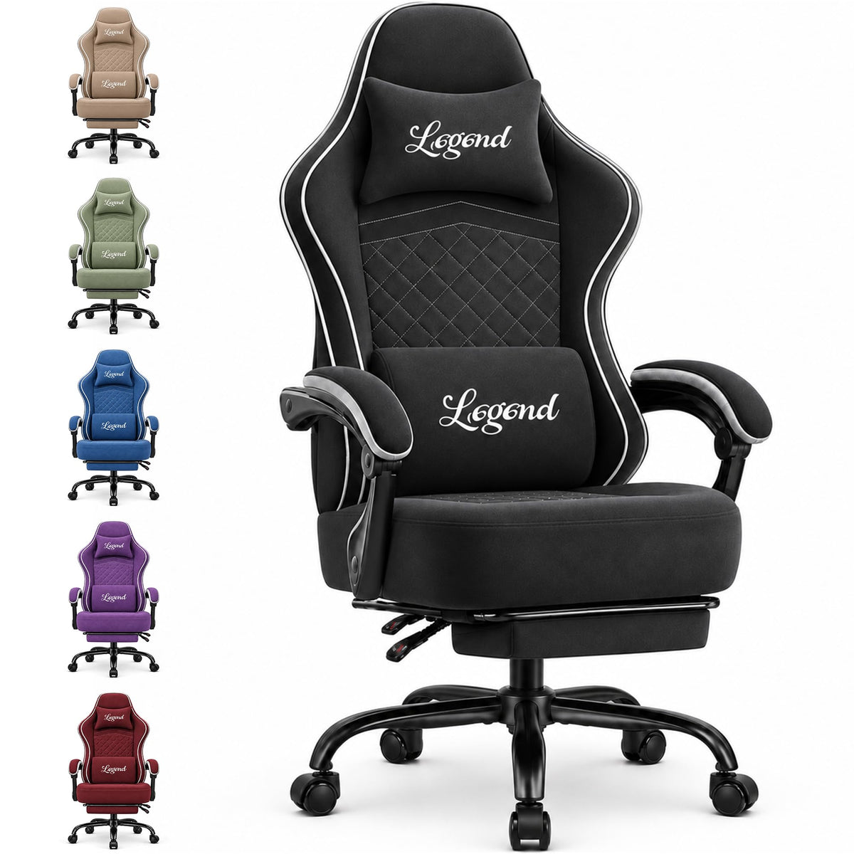 Gaming Chair for Adults with Footrest, Upgraded Ergonomic Chair, 330 lb