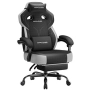Big & Tall Gaming Chair with Footrest & Reclining Back, 90°-155°