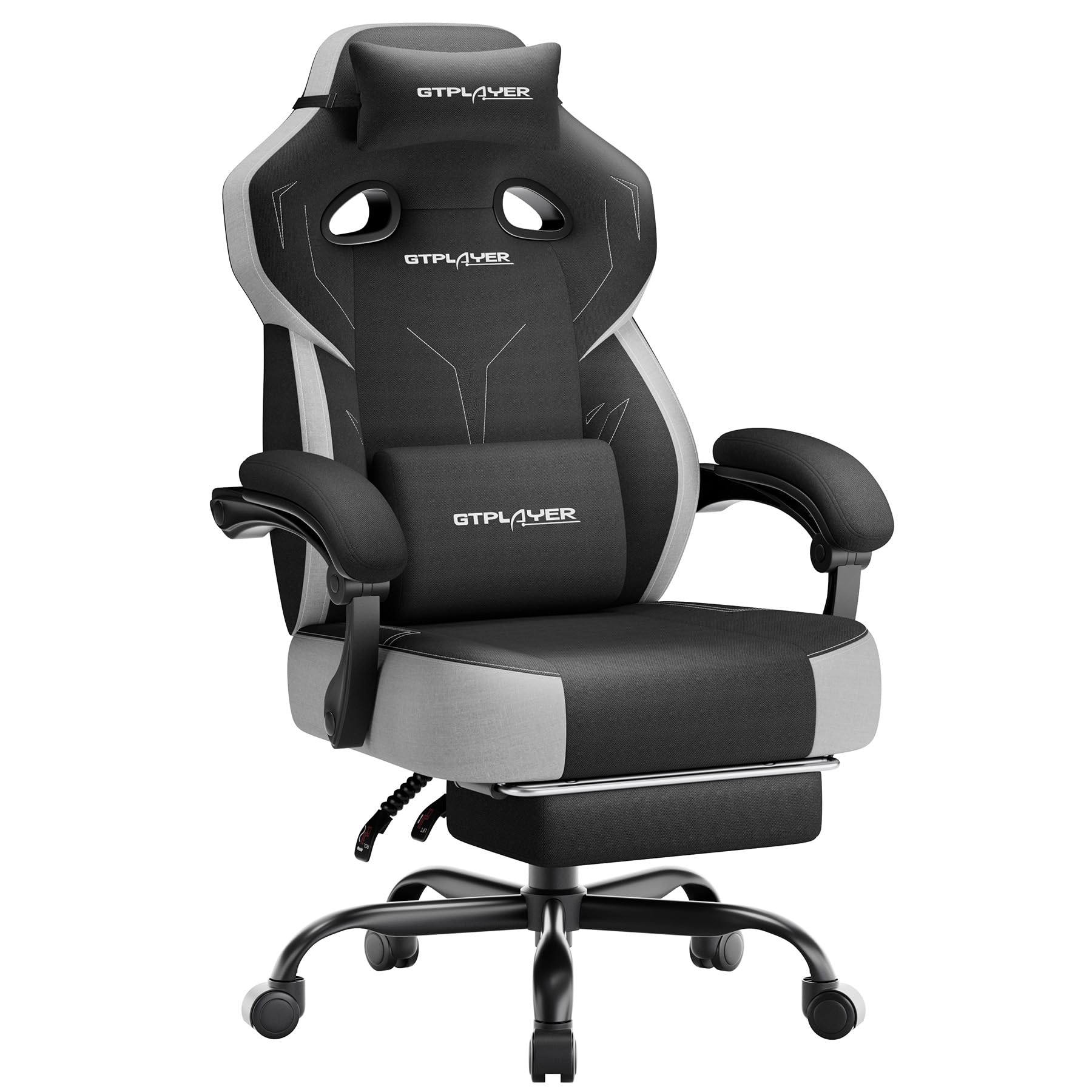 Big & Tall Gaming Chair with Footrest & Reclining Back, 90°-155°