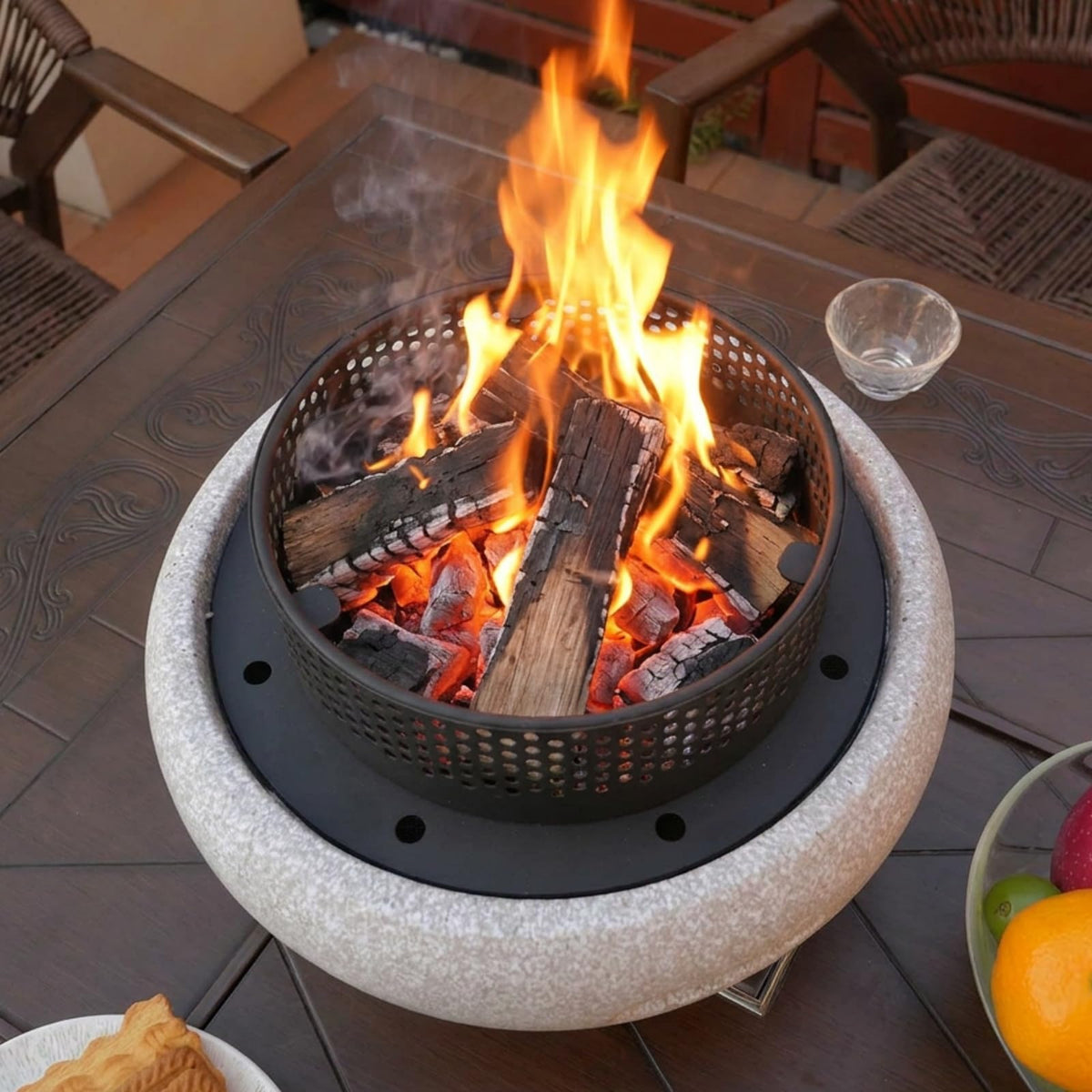 Fengblaze Tabletop Fire Pit Outdoor Safer Burning Mini Fireplace 11.81"
