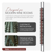 Jagged Ridge Wine Rooms Luxurious Floor-to-Ceiling Wine Rack Frame – 10 ft Height, Cut to Fit Ceilings Up to 10 ft, Modern Metal Design, Storage for Up to 144 Bottles (Racks Sold Separately)