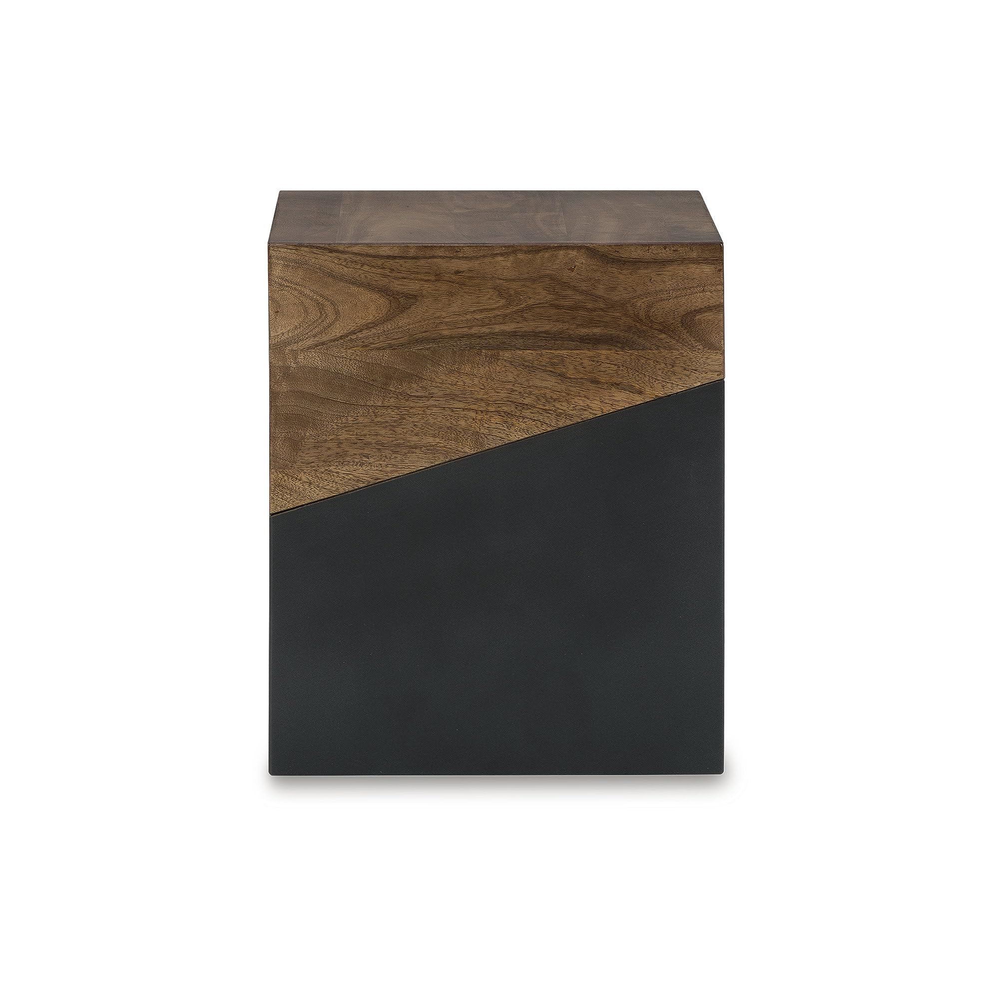 Two-Tone Wood Accent End Table