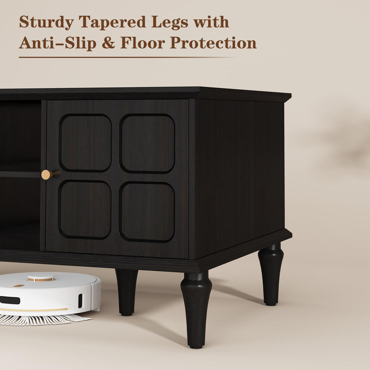 Black Mid-Century Storage Coffee Table