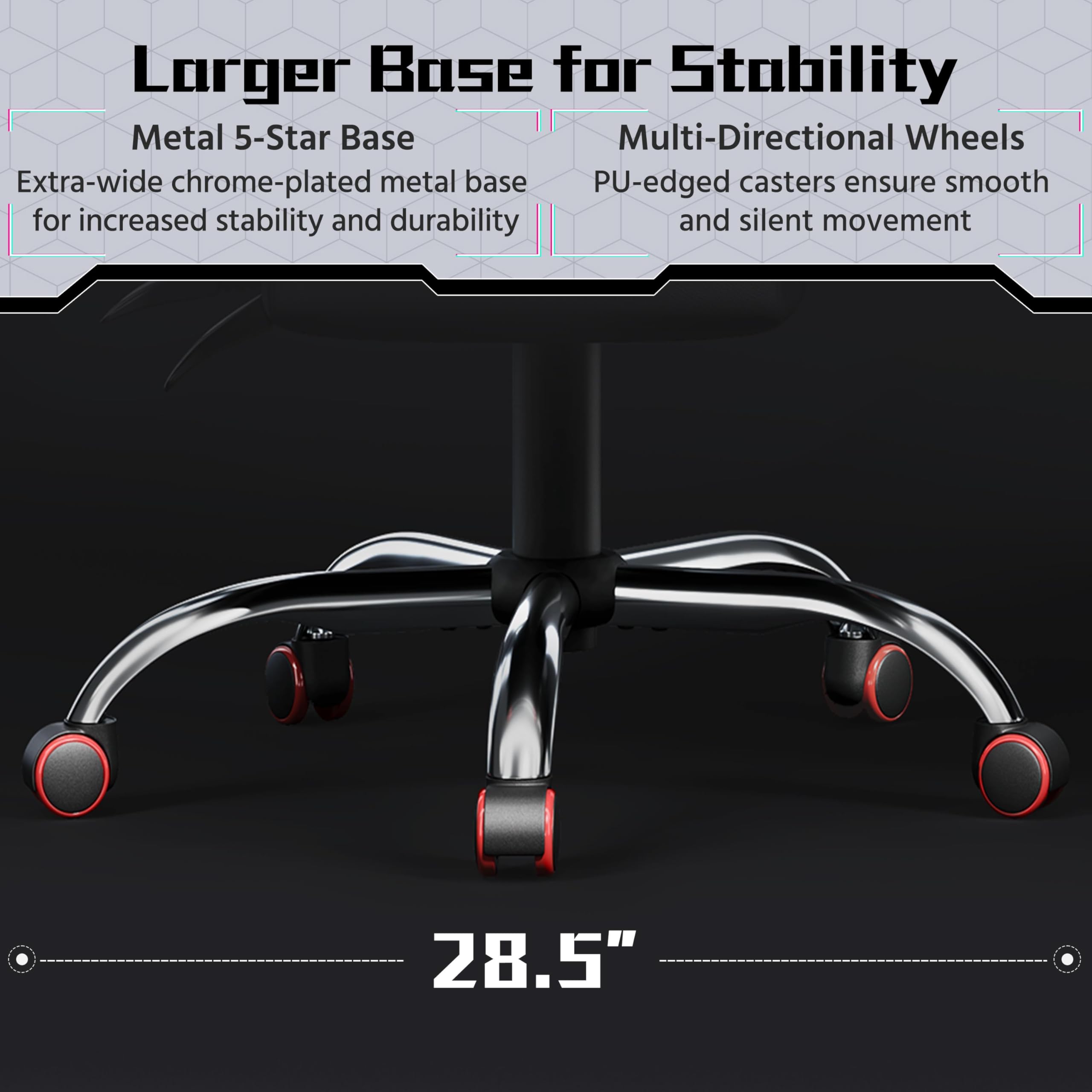 Yaheetech Gaming Chair, Computer Office Chair with Headrest and Massage Lumbar Support, Height Adjustable Ergonomic Chairs with Swivel Seat, Black/Red