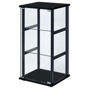 Glass Curio Cabinet with Tempered Shelves