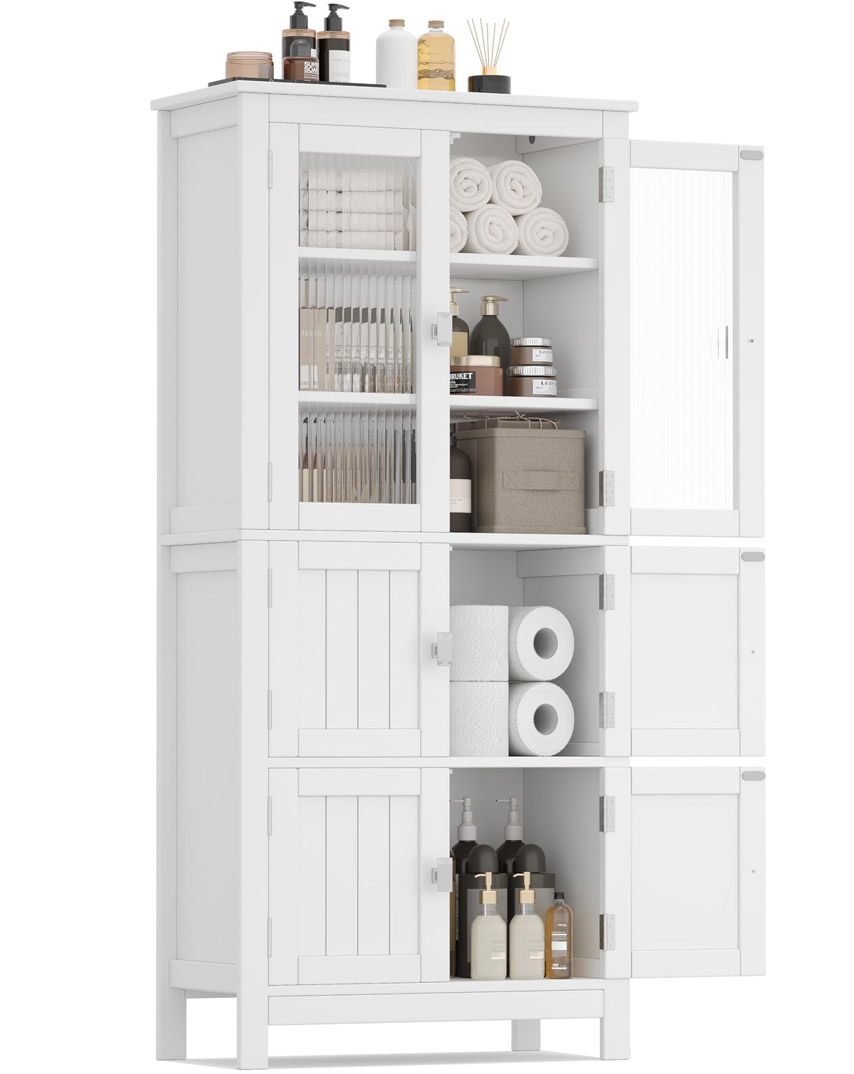 White Bathroom Storage Cabinet