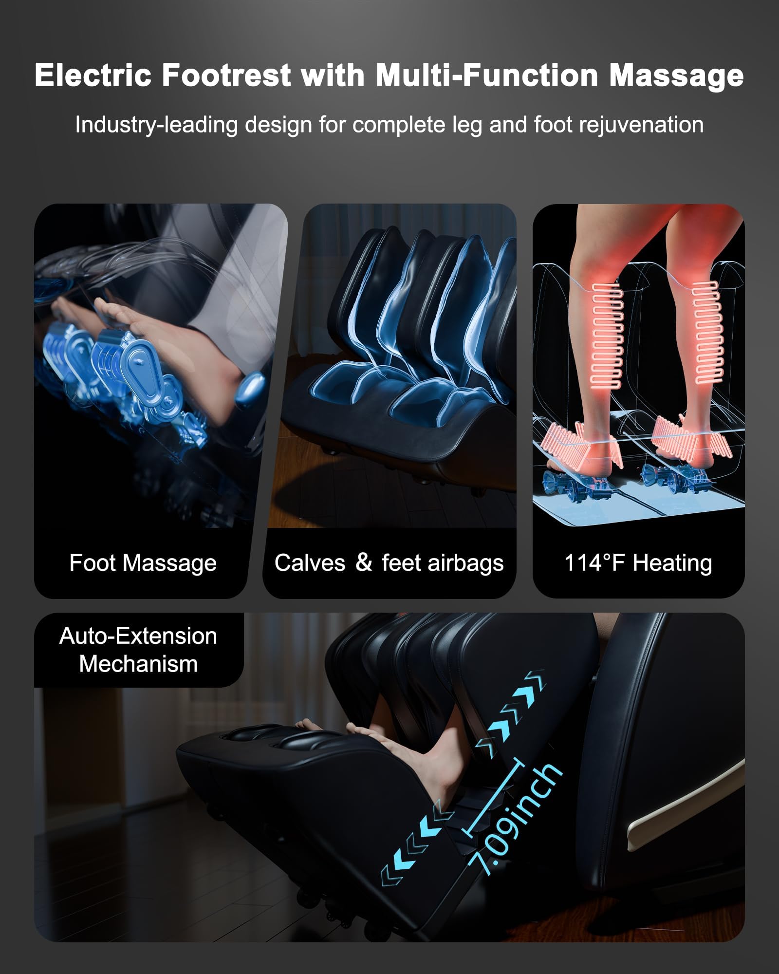 4D SL-Track Full Body Massage Chair with Heat & Zero Gravity