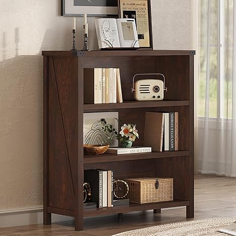 3-Shelf Bookcase with Adjustable Shelves