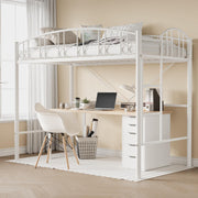 Garvee Loft Bed Twin Size with Ladde and Arched Guardrail for Kids, Adults