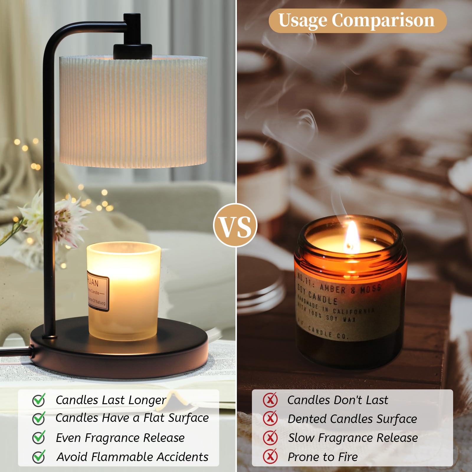 Dimmable Candle Warmer Lamp with Timer