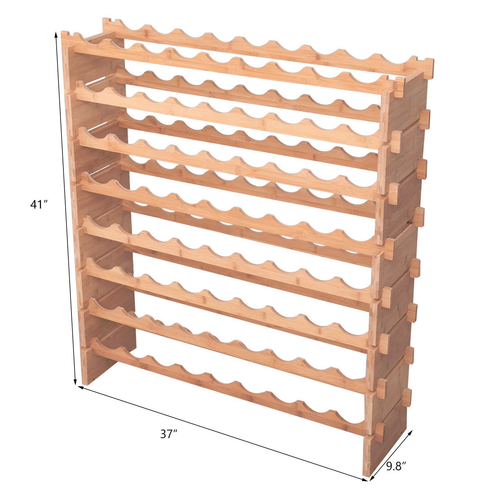 Bamboo Wine Rack – Stackable Floor Display