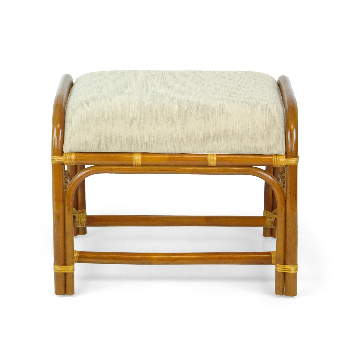 Rattan Ottoman with Cushion