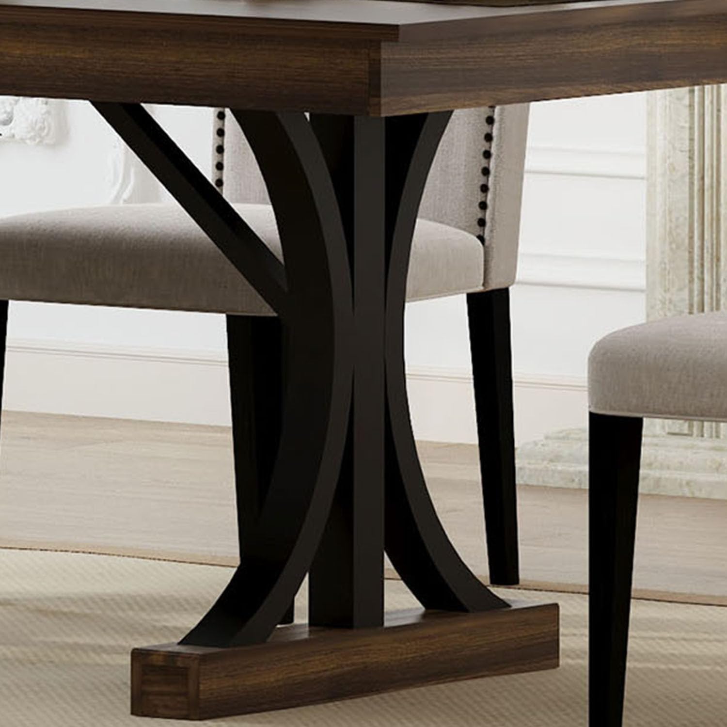 IDEALHOUSE Wood Dining Table for 6-8 with 2 Large Drawers, 70.87" Long Farmhouse Rectangular Kitchen Dining Table & Thick Table Top, Sturdy Frame, for Big Family, Dinette, Office, Walunt