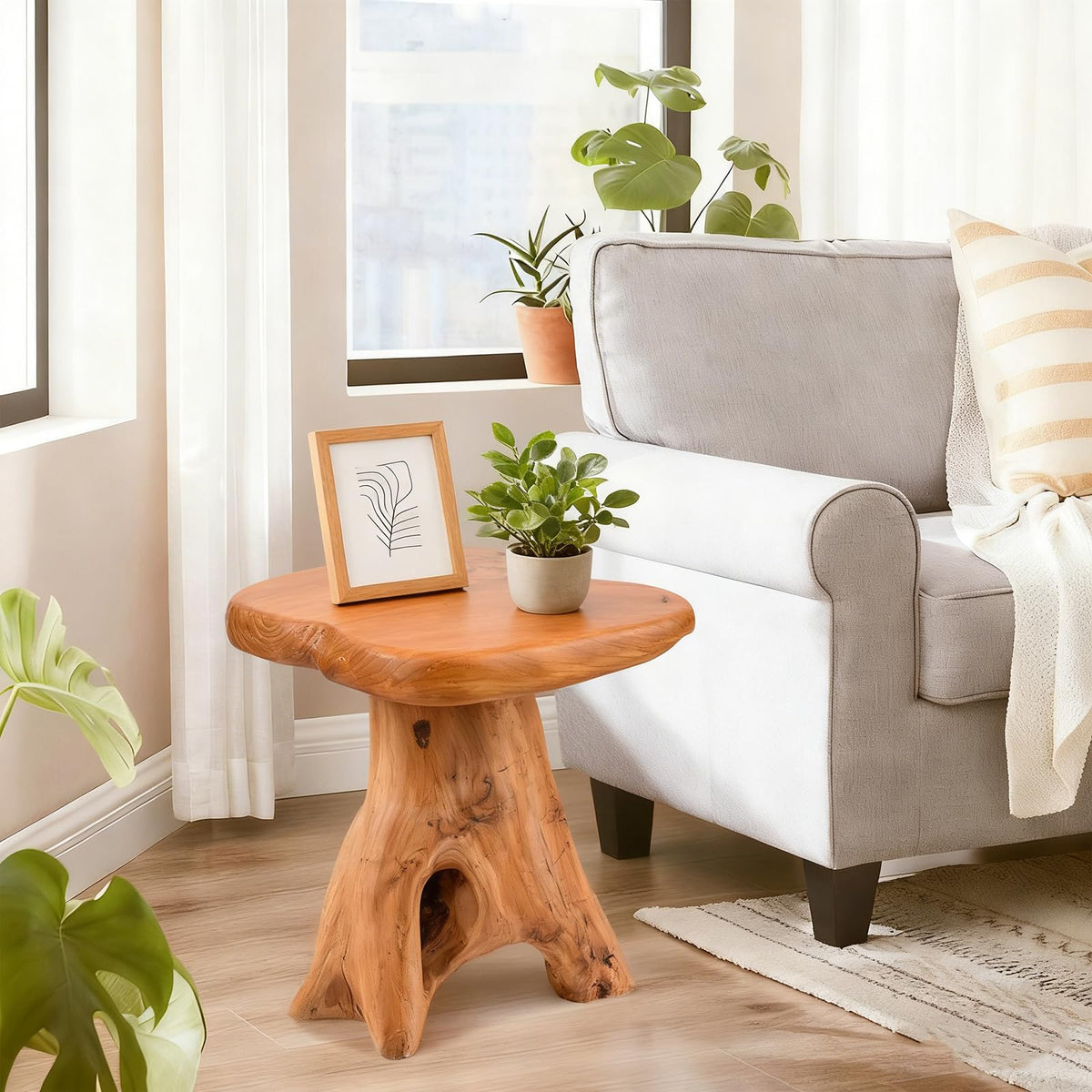 Live Edge Cedar Side Table
