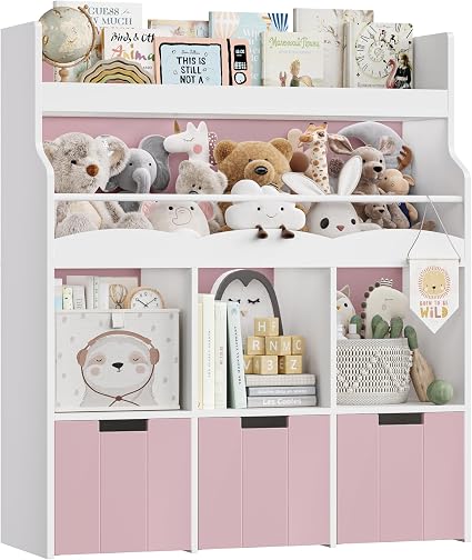 Kids Bookshelf & Toy Storage Organizer