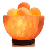 Himalayan Salt Lamp Bowl with 6 Massage Balls
