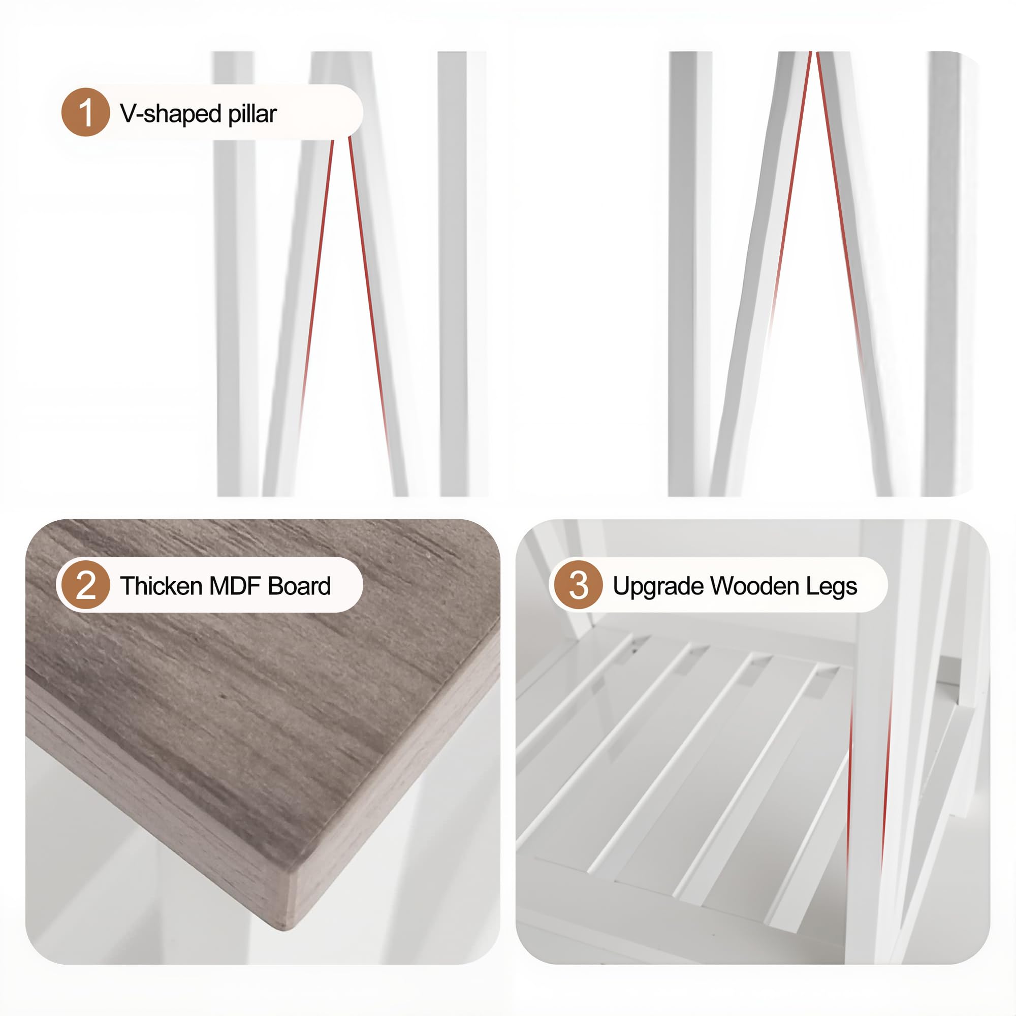 UYIHOME Farmhouse Square End Table, Accent Side Table with Slats Design, Sofa Side Table with Sturdy Frame for Living Room, Oak Grey