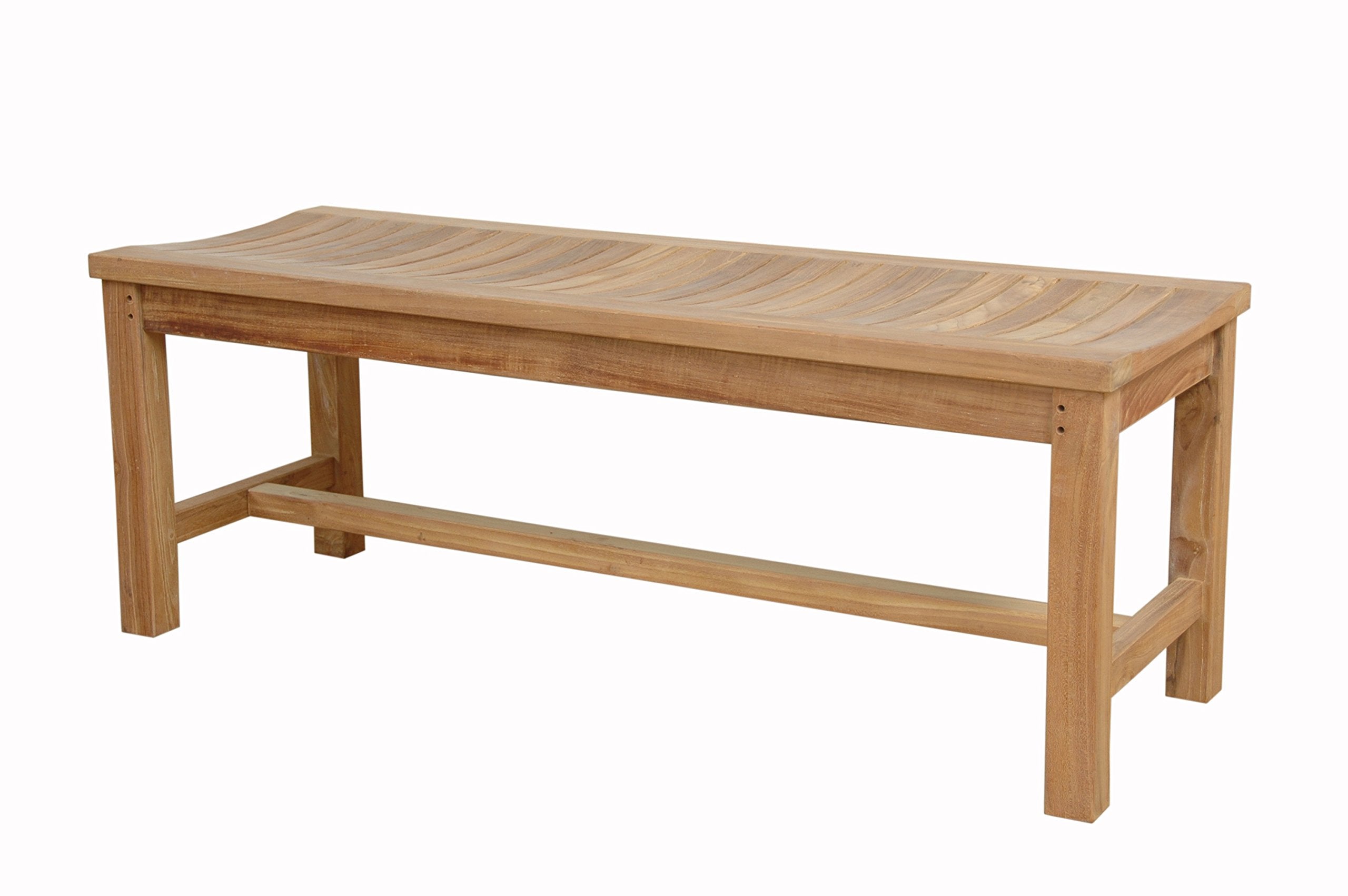 Teak Backless Outdoor Bench