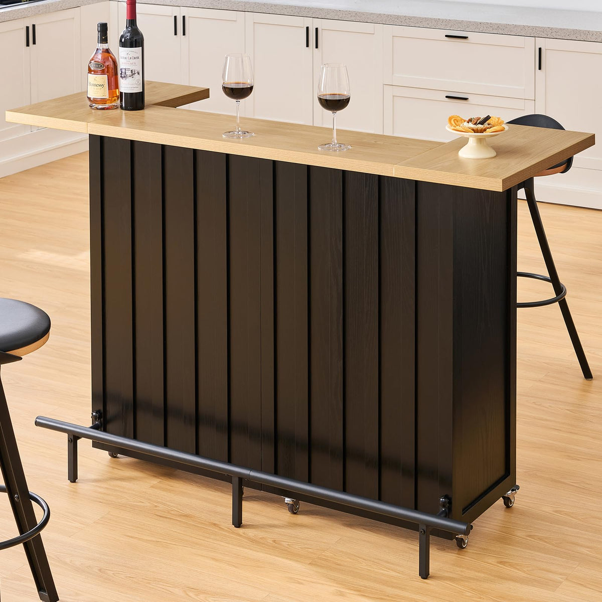 Foldable Bar Table with Storage