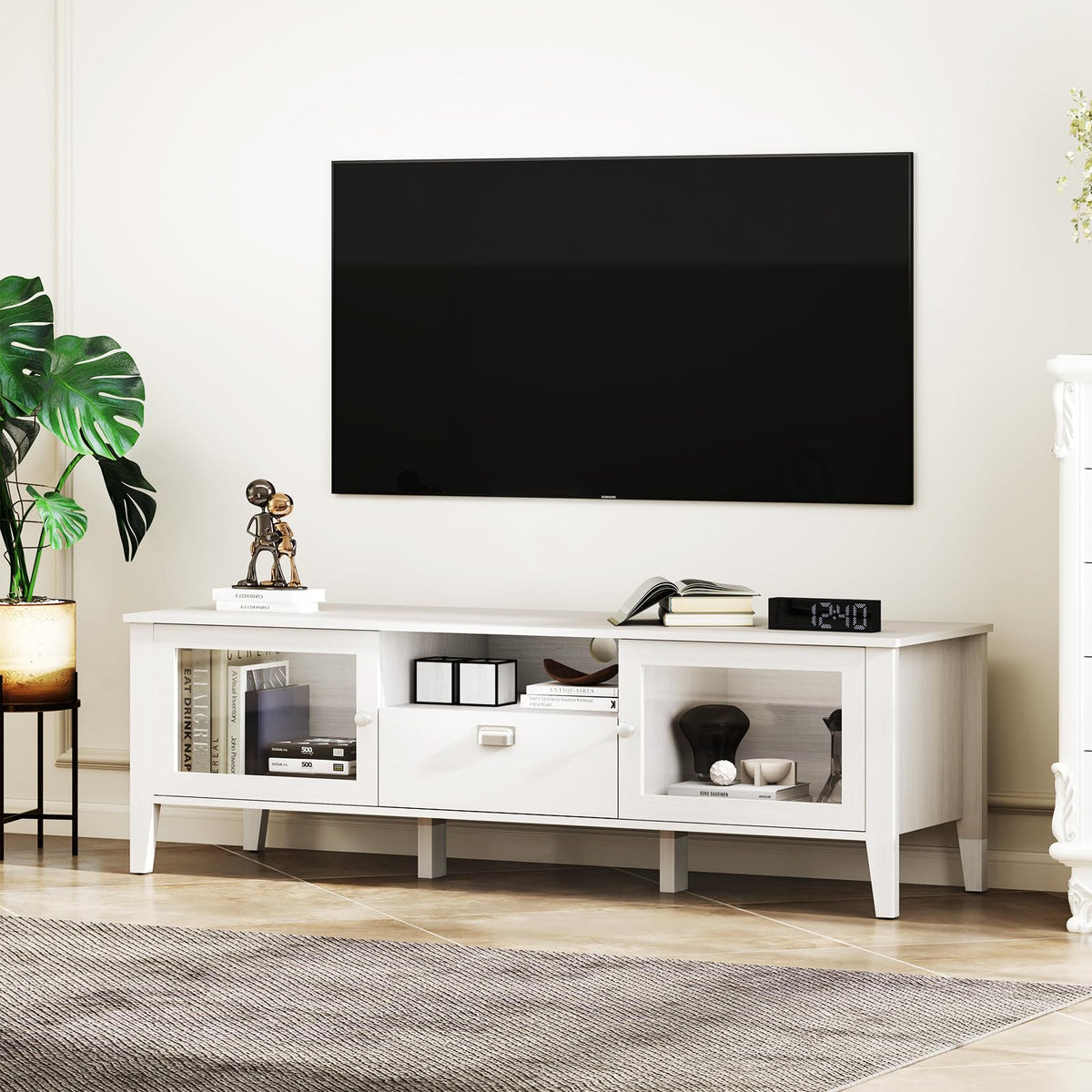 Glass Door TV Stand