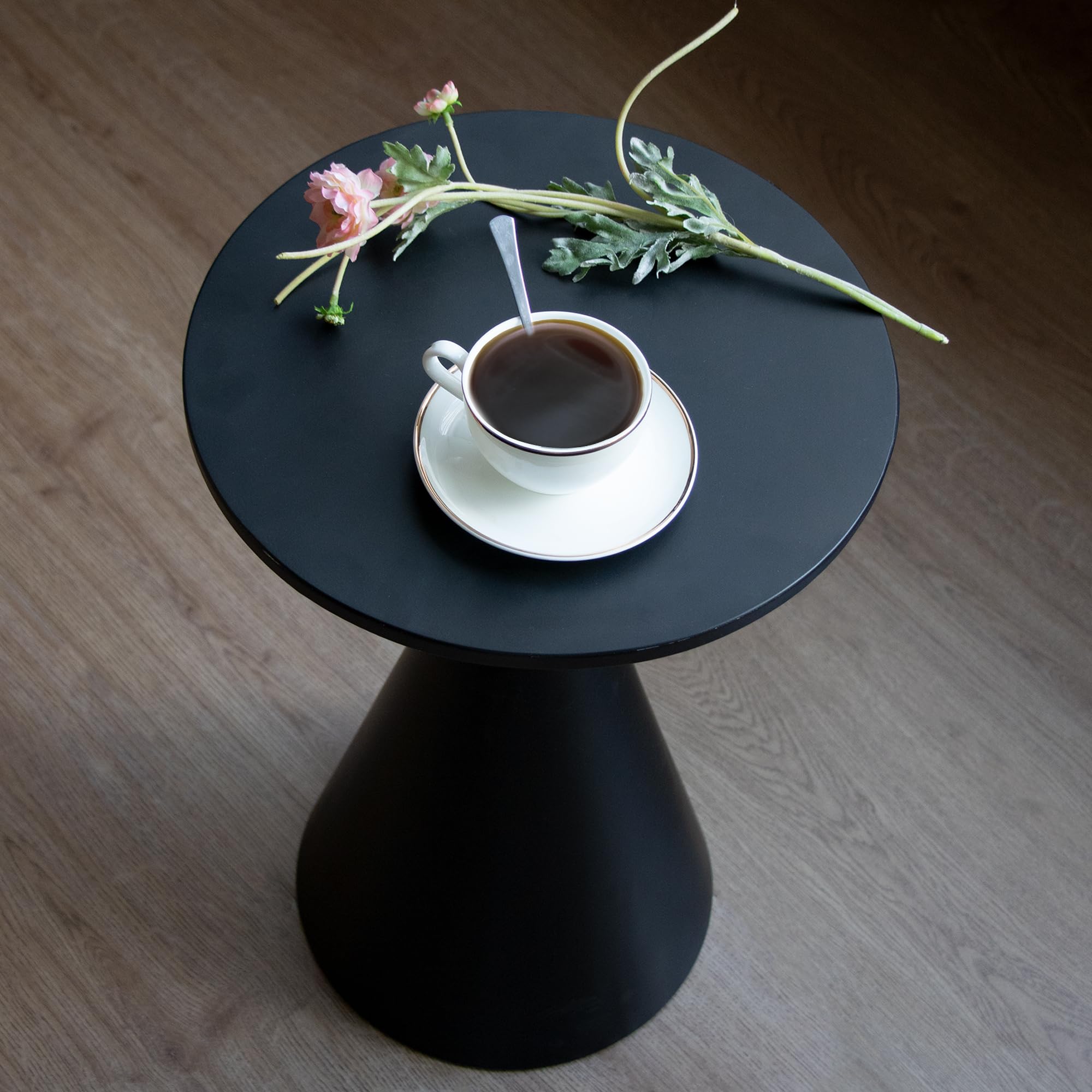 Round Metal Martini Accent Side Table