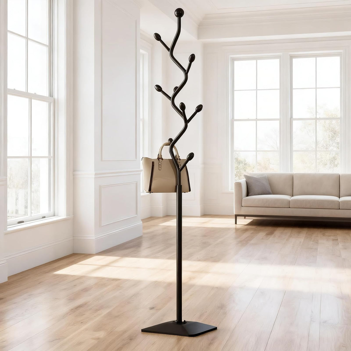 Metal Coat Rack with 8 Hooks