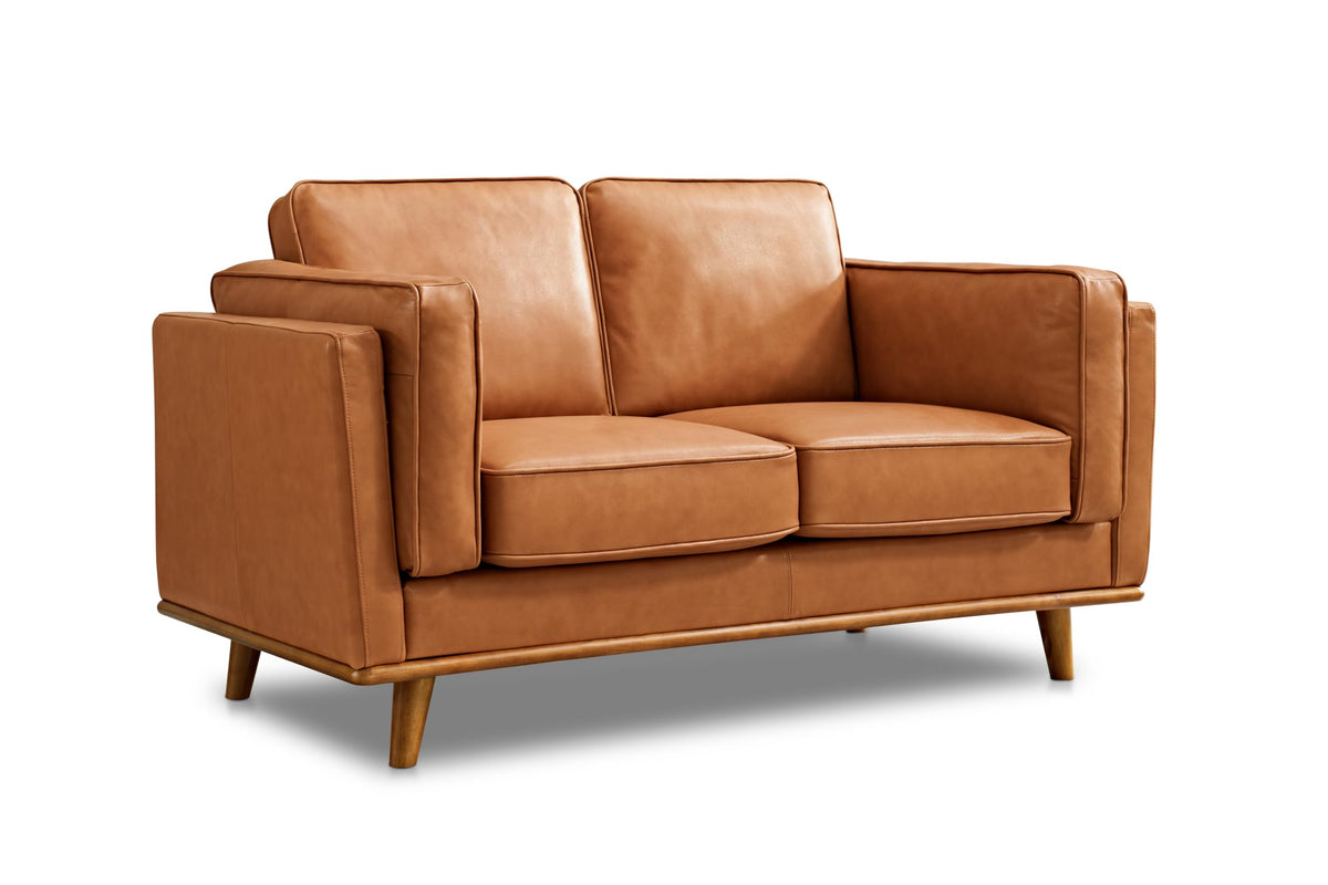 Italian Leather Loveseat