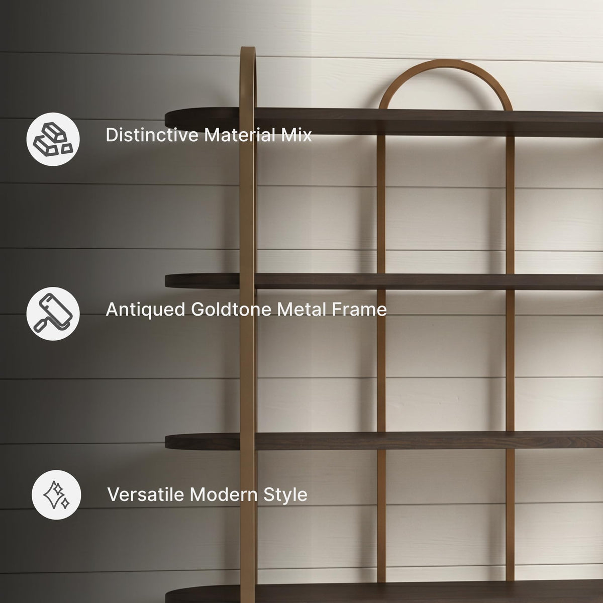 5-Shelf Etagere Bookcase