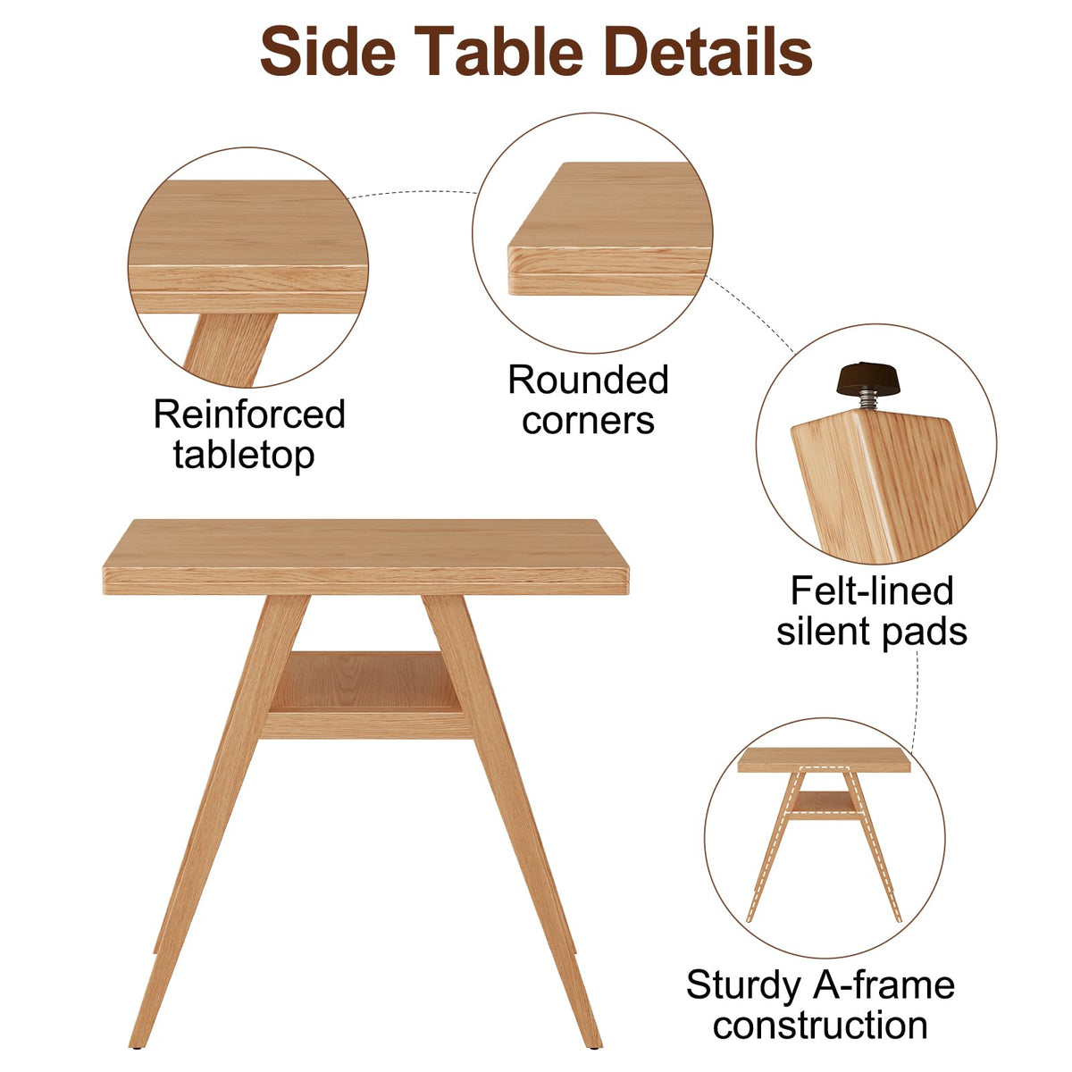 AnywaysWood Soild Wood Table Chairs Set of 2,Bistro Table and Chairs Set of 2 with Padded Seat,Dining Table with Chairs for Kitchen, Dining Room, Patio,Tavern, Balcony,Outdoor,Compact Patio Set