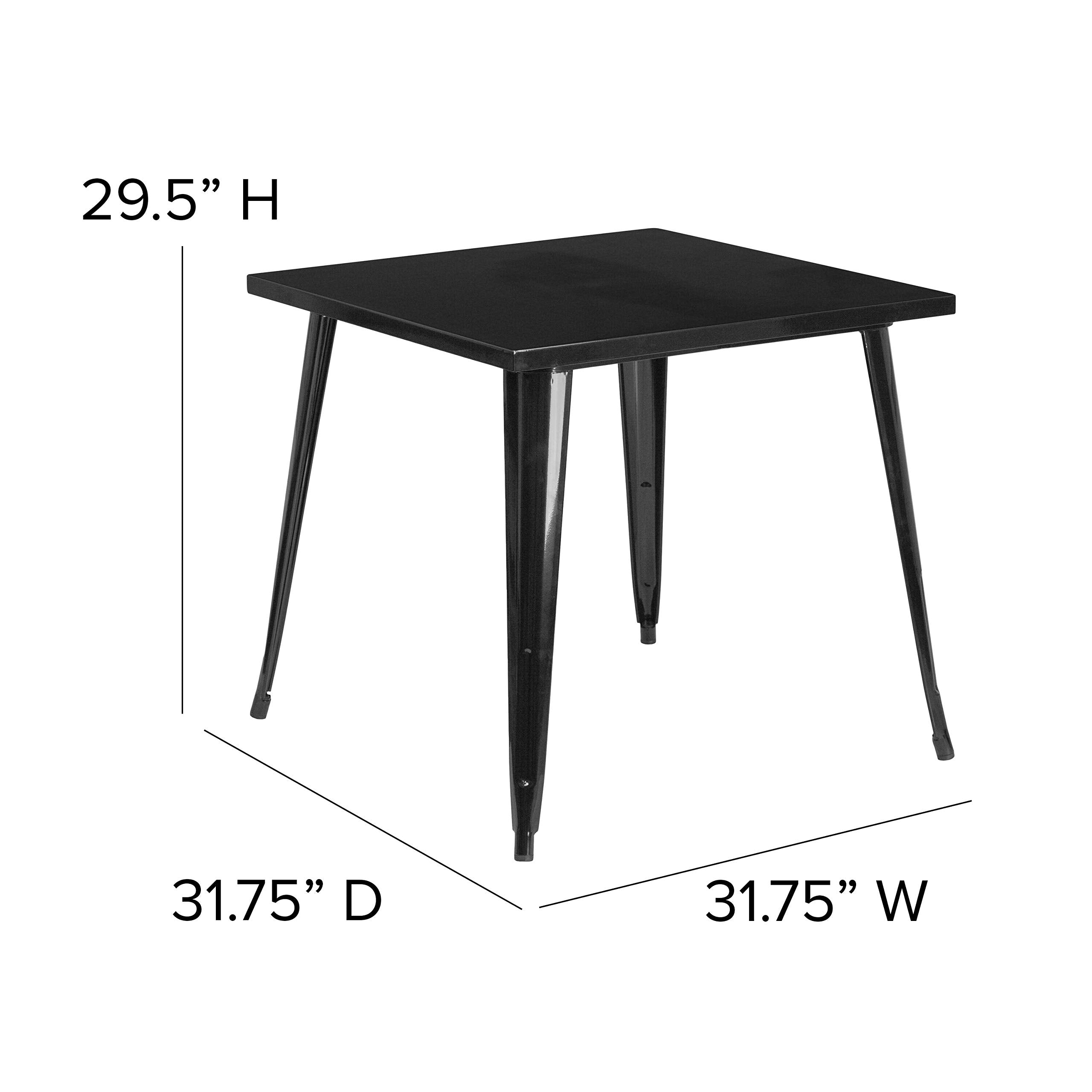 Square Metal Café Table | Indoor-Outdoor
