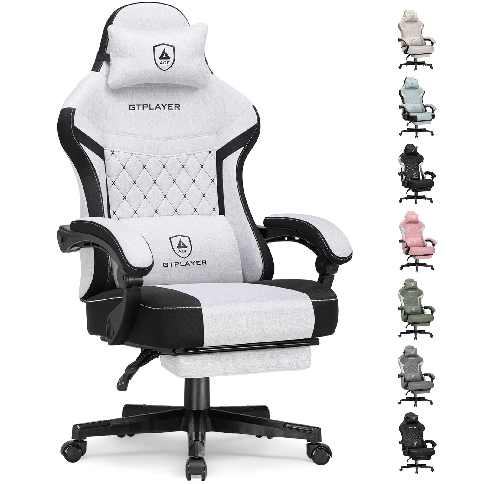 Fabric Gaming & Office Chair with Pocket Spring Cushion