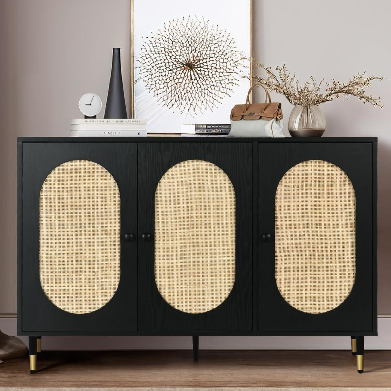 Rattan Buffet Cabinet with Storage