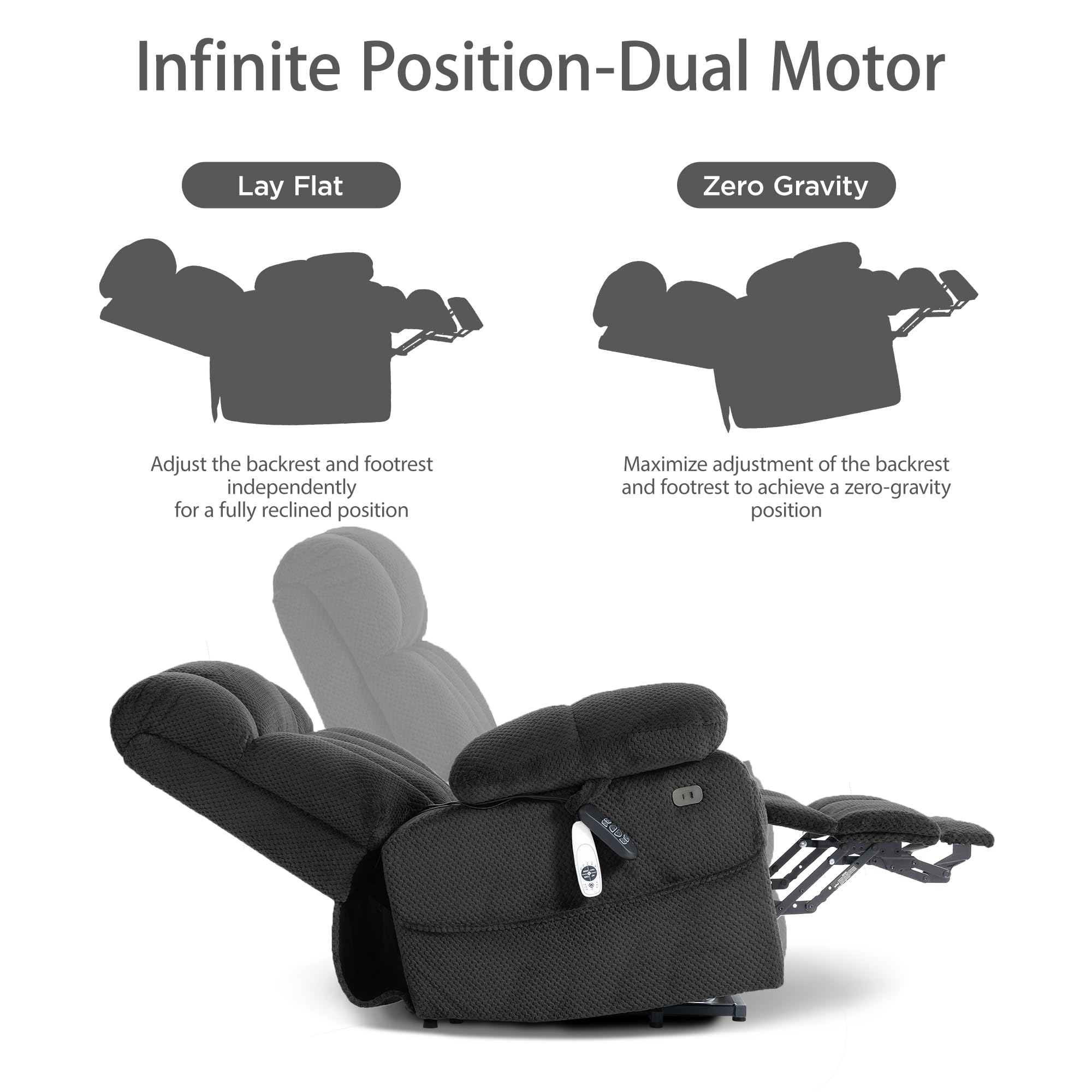 Power Lift Recliner Chair with Massage & Dual Motor