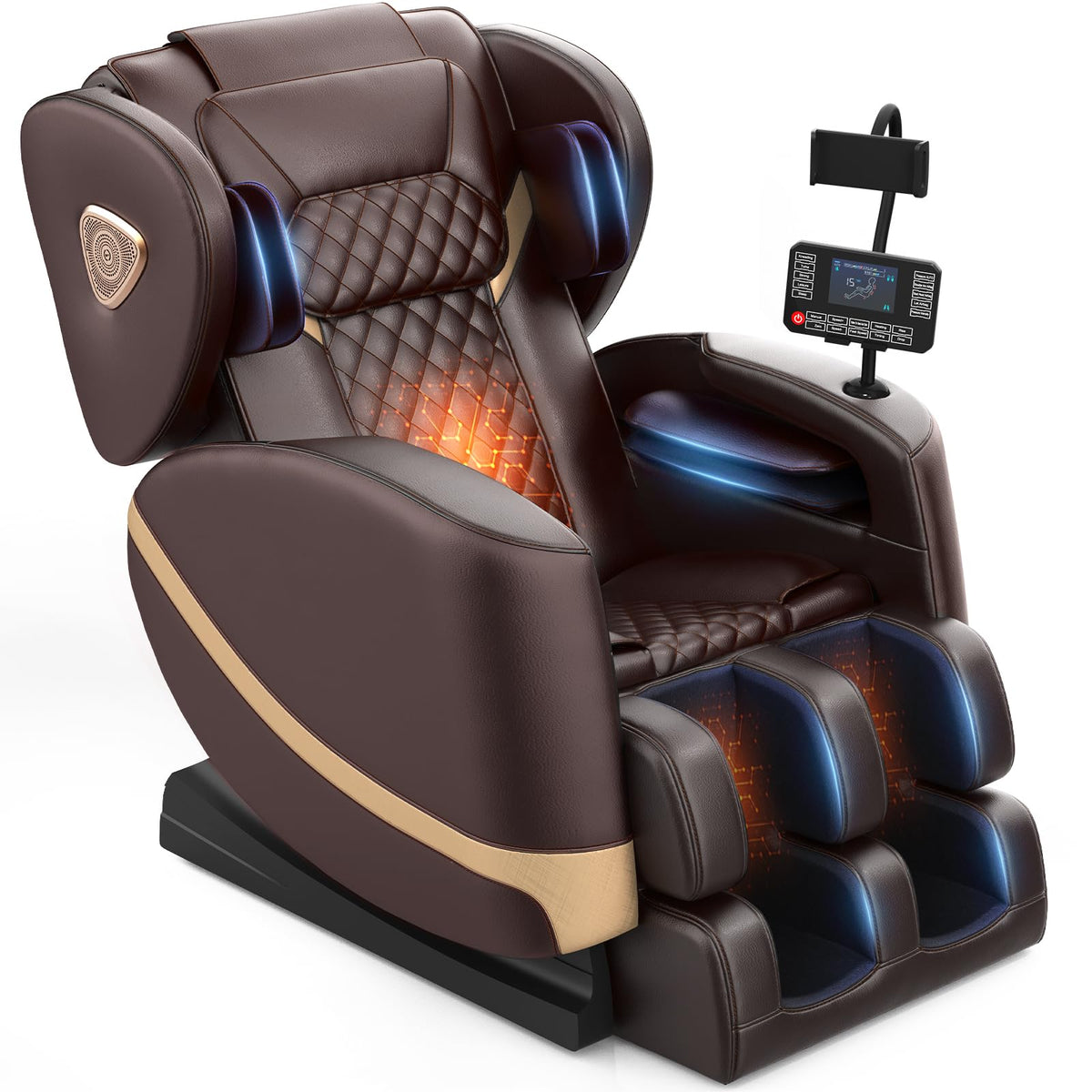 FURNIMAT Massage Chair Full Body Zero Gravity Recliner, 2026 Classic Brown