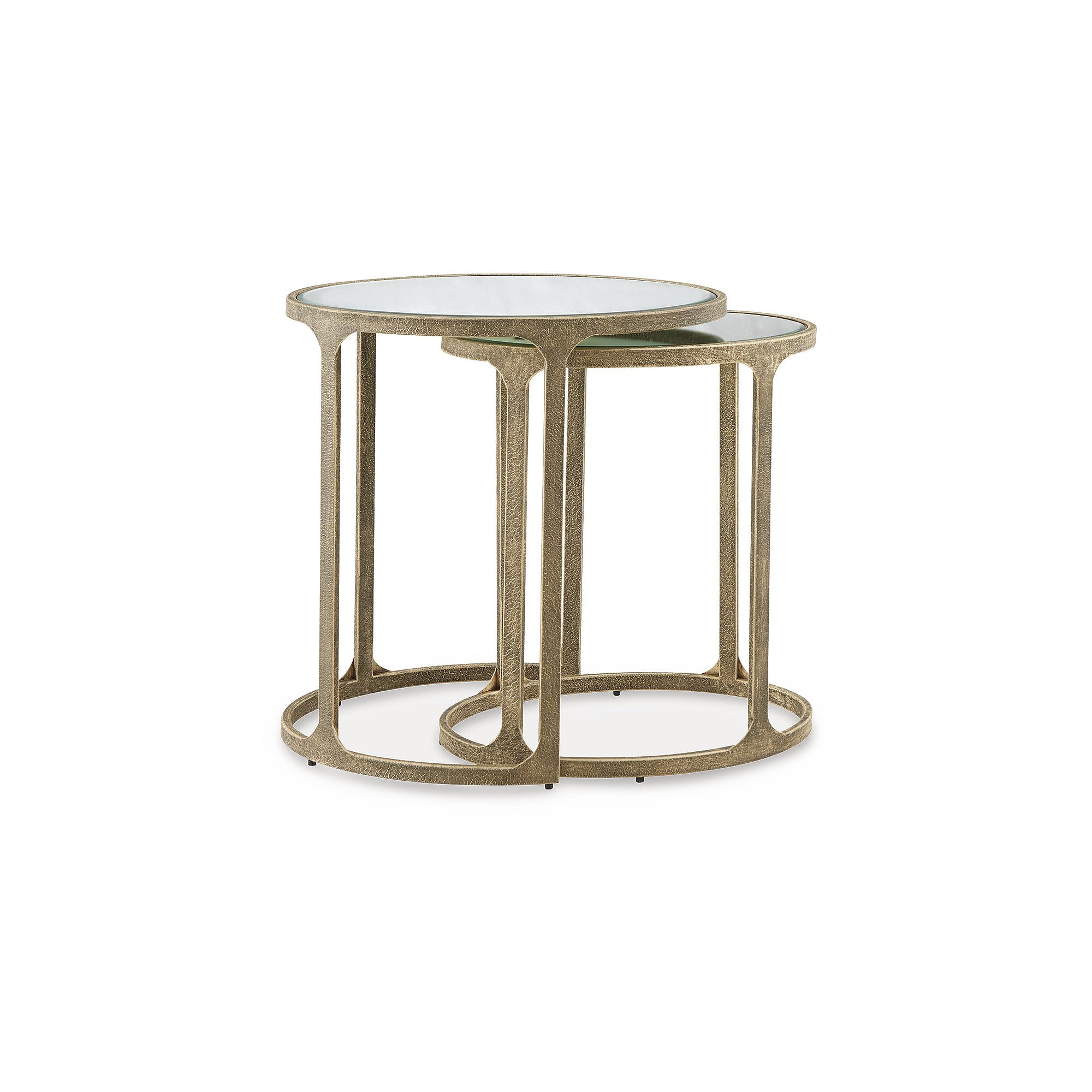 Mirrored Nesting Accent Table Set, Set of 2
