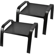 Outdoor Footstools with Cushion Set of 2