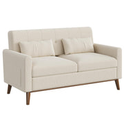 62" Button-Tufted Loveseat Sofa