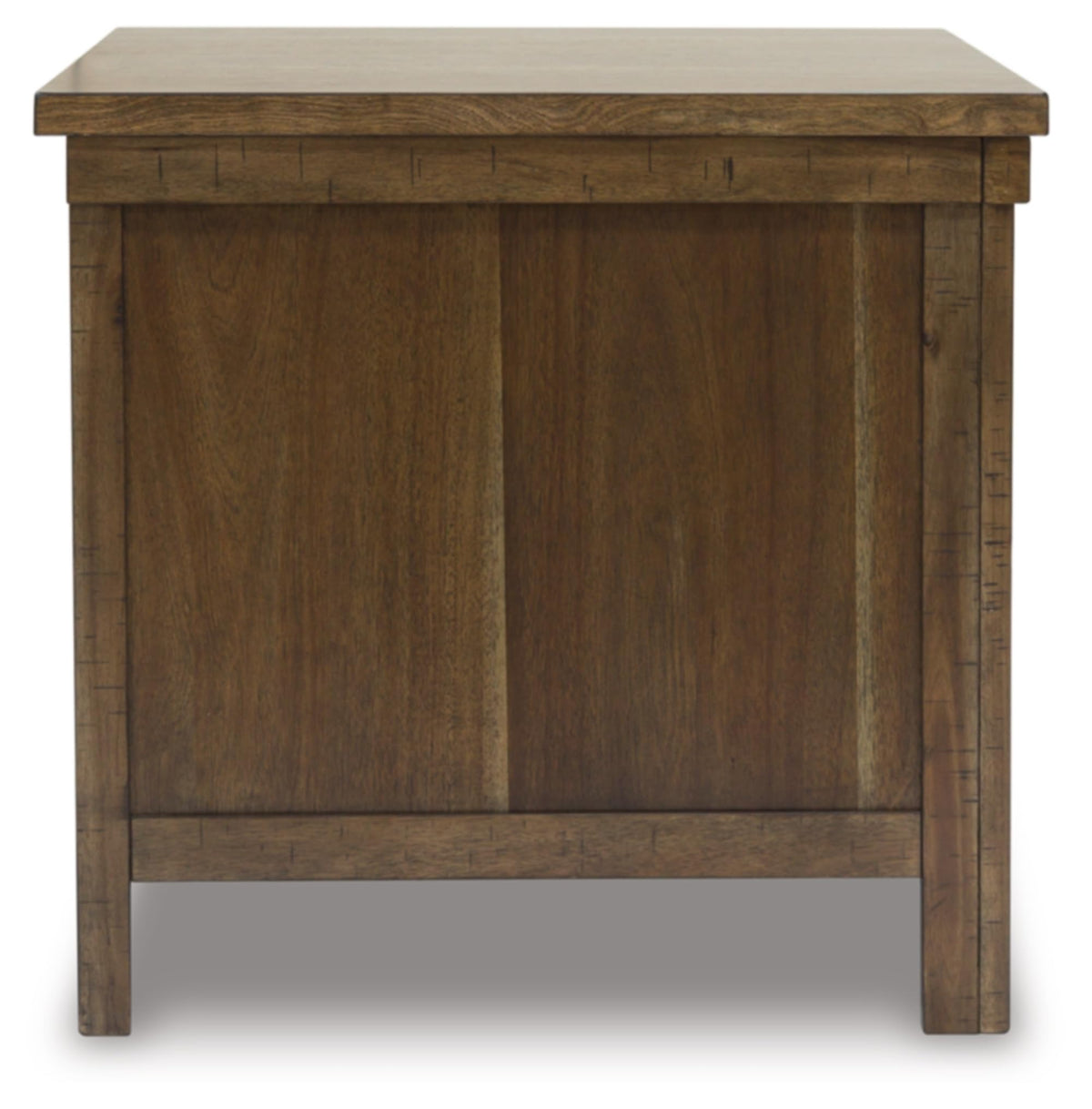 Rustic Wood Storage End Table