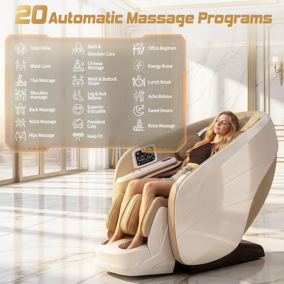 Medfinity 4D Massage Chair Full Body 55" SL Track Zero Gravity Recliner