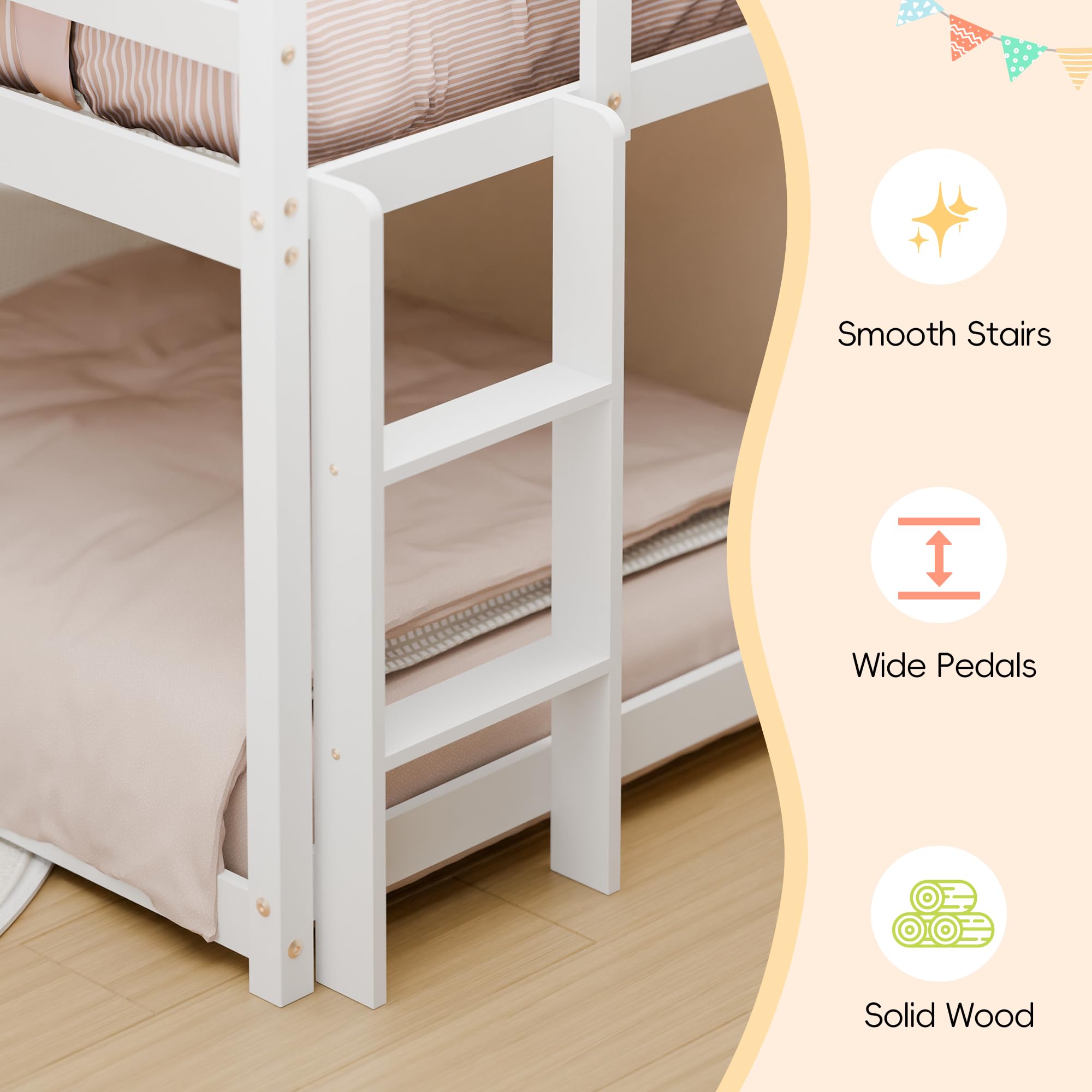 Twin Low Loft Bed with Slide