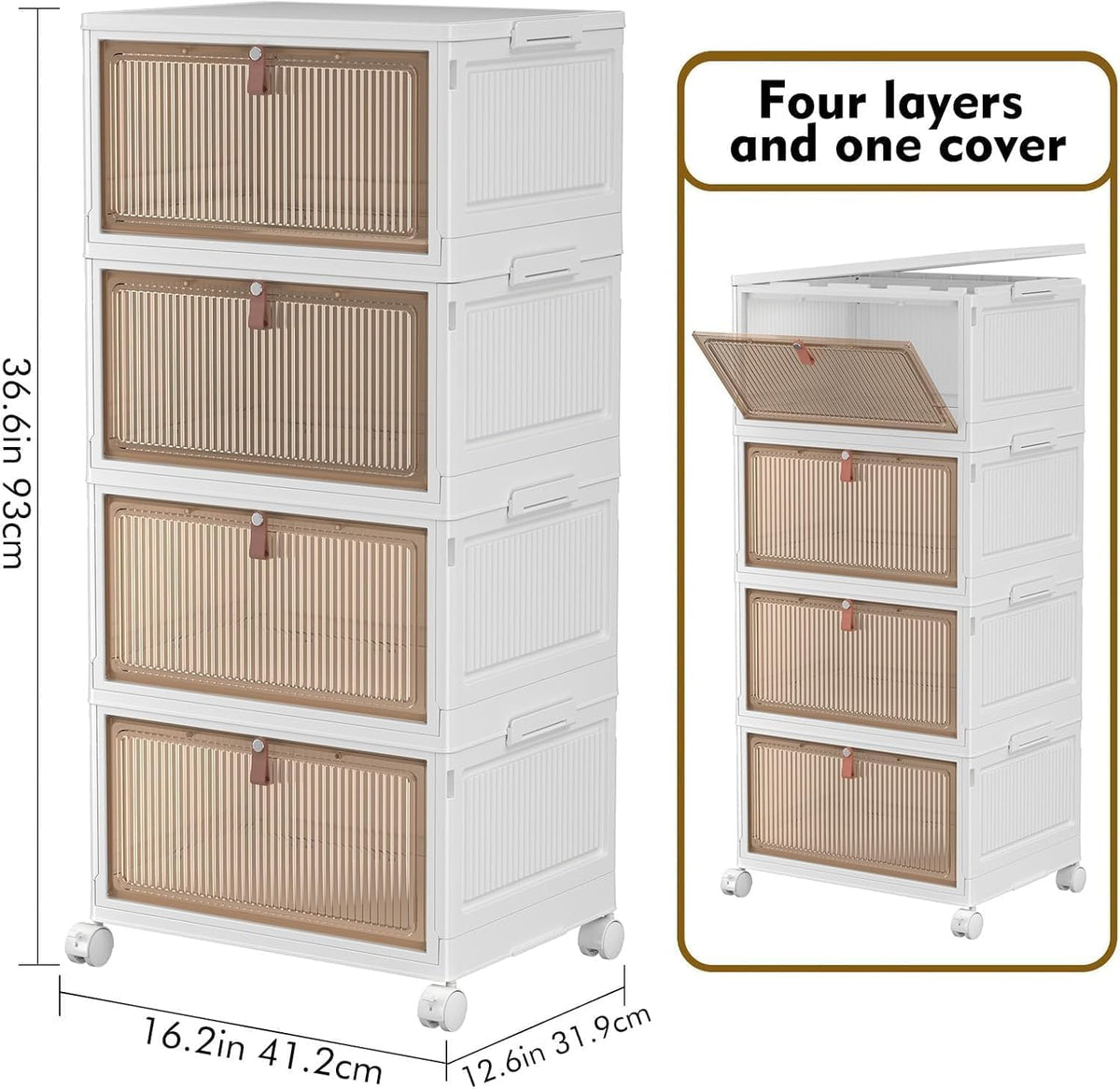 4-Tier Stackable Storage Bins