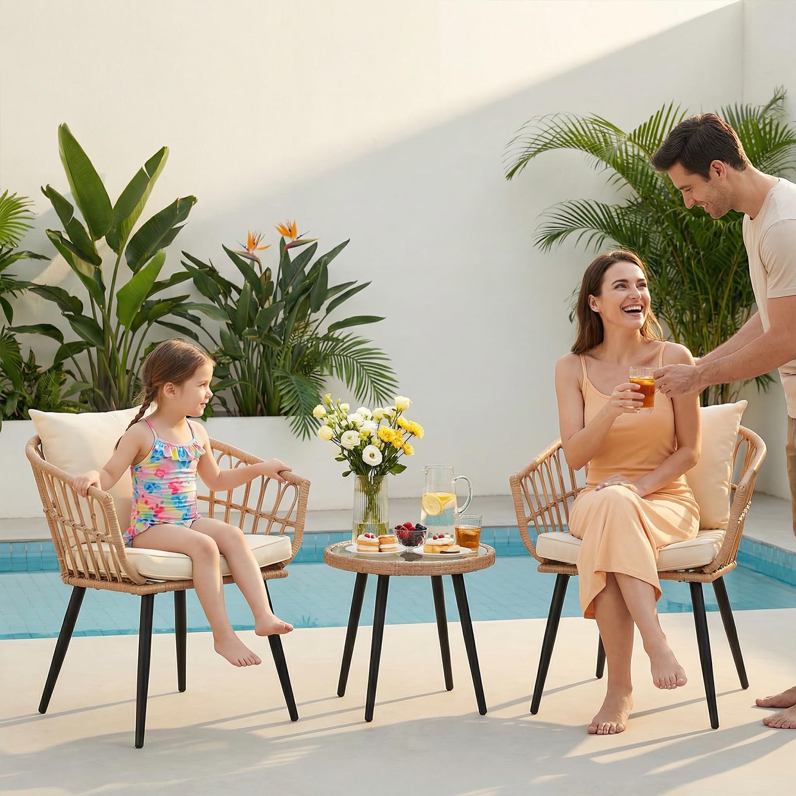3-Piece Outdoor Bistro Dining Set