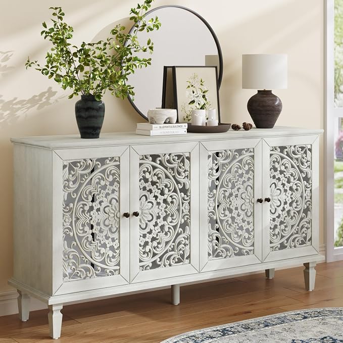 Carved 4-Door Sideboard
