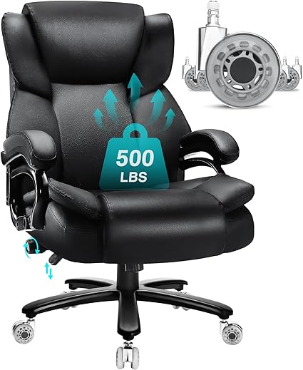 500 lbs Big & Tall Office Chair with Adjustable Lumbar Support