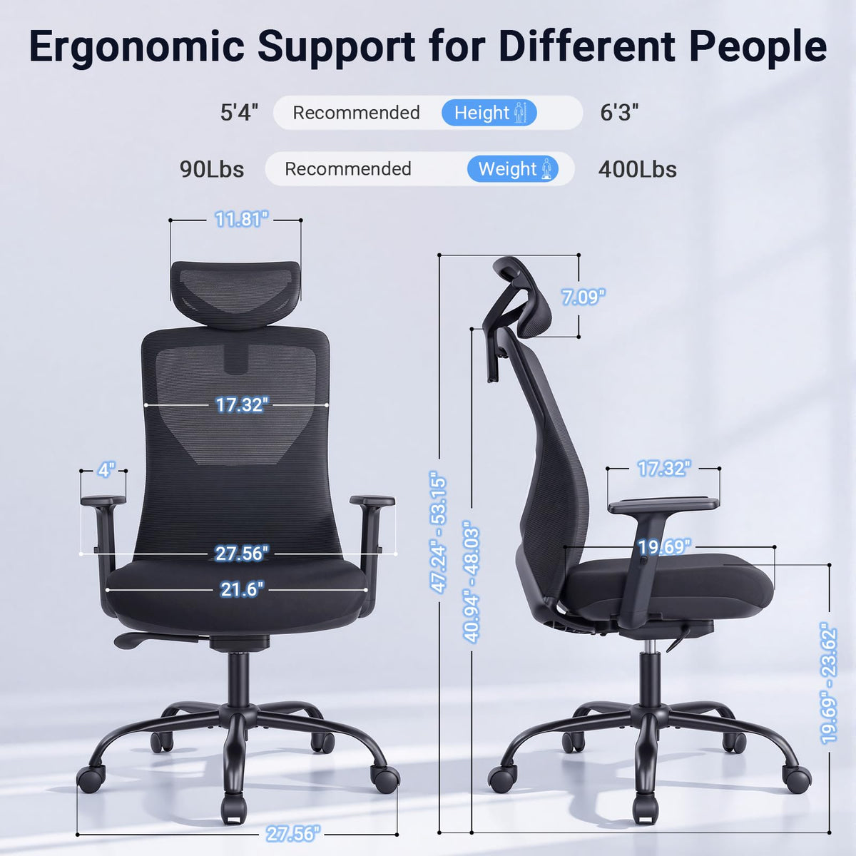 Big and Tall Mesh Office Chair
