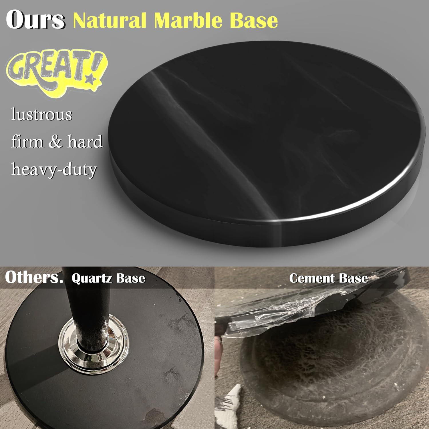 Metal Coat Rack Stand with Marble Base
