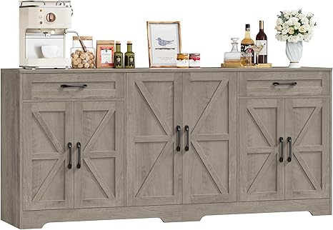 71" Farmhouse Sideboard Buffet Cabinet with Storage