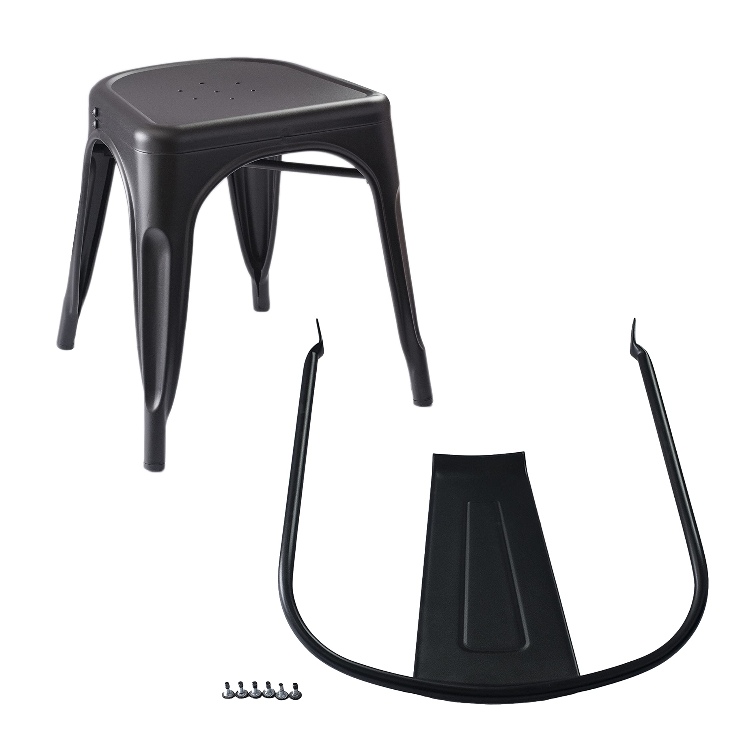 Stackable Metal Dining Chairs, Set of 4