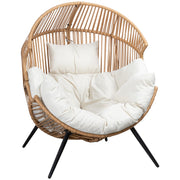 Wicker Egg Chair – Outdoor & Indoor Rattan Patio Chair with Cushion
